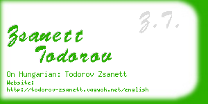 zsanett todorov business card